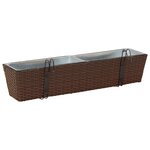 vidaXL Garde-Corps 2 Pièces 80 x 17 x 17 cm Métал