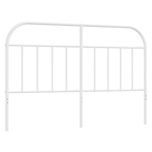 vidaXL Tête de lit métal blanc 135 cm