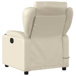 vidaXL Fauteuil de massage inclinable crème similicuir