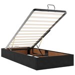 vidaXL Cadre de lit ottoman avec matelas noir 90x200 cm velours