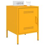 vidaXL Table de chevet jaune moutarde 36x39x50 5 cm acier