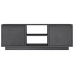 vidaXL Meuble TV Gris 110x30x40 cm Bois de pin massif