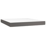 vidaXL Sommier à lattes de lit avec matelas et LED Gris 160x200 cm