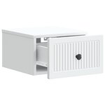 vidaXL Cabinet de chevet mural 2 Pièces Blanc 33 x 34 5 x 20 cm