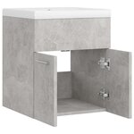 vidaXL Armoire d'évier avec lavabo intégré Gris béton Aggloméré
