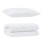 vidaXL Duvet avec Oreiller 2 Pièces Blanc 140 x 220 cm Microfibre