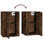 vidaXL Meuble TV mural Chêne fumé 40x34 5x60 cm