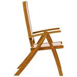 vidaXL Chaises pliables de jardin lot de 2 bois d'acacia et textilène