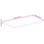 vidaXL Dessus de table à bord vivant 120x60x3 8cm bois massif manguier