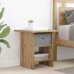 vidaXL Table de chevet Chêne artisanal 41 x 40 x 45 cm