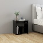 vidaXL Tables de chevet 2 Pièces noir 40x30x40 cm bois d'ingénierie