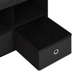vidaXL Banc de rangement pliable Noir 76x38x38 cm Faux lin