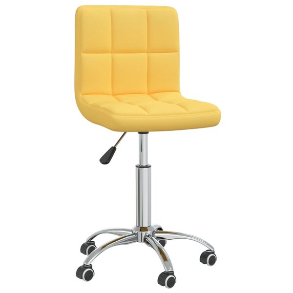 Chaise fauteuil siège pivotante de bureau informatique étude Jaune moutarde tissu jaune 02_0024140