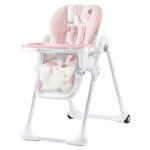 Kinderkraft chaise haute pour bébé yummy rose