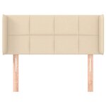 vidaXL Tête de lit avec oreilles Crème 83x16x78/88 cm Tissu