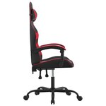vidaXL Chaise de jeu Noir et rouge Similicuir