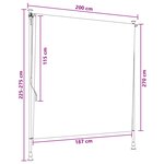 vidaXL Store Roulant Extérieur Marron 200 x 270 cm