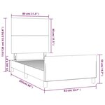 vidaXL Cadre de lit avec tête de lit Crème 80x200 cm Similicuir