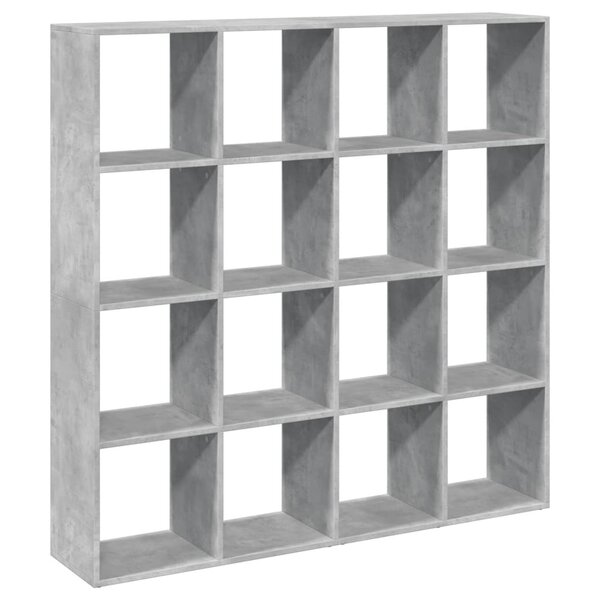vidaXL Bibliothèque gris béton 137 5x29x137 5 cm bois d'ingénierie