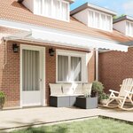 vidaXL Auvent Rétractable Blanc 400x200 cm tissu