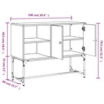vidaXL Buffet noir 100x40x79 5 cm bois d'ingénierie