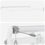 vidaXL Auvent rétractable Rouge et Blanc 400 × 350 cm Rouge et blanc