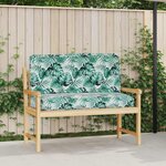 vidaXL Coussin pour assise / dossier de palette Floral Motif de feuille