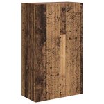 vidaXL Meuble TV mural Montage mural Bois Ancien 59 5 x 31 x 100 cm