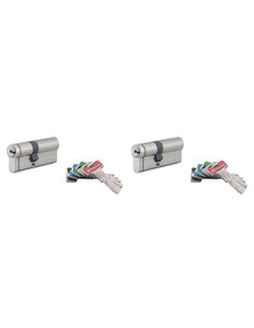 THIRARD - Lot de 2 cylindres de serrure double entrée T2 s'entrouvrant 30x40mm anti-perçage 4 clés/cyl - THIRARD