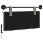 vidaXL Tête de lit suspendue Avec lumière LED Taupe Tissu
