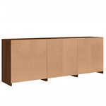 vidaXL Buffet avec lumières LED chêne marron 181 5x37x67 cm