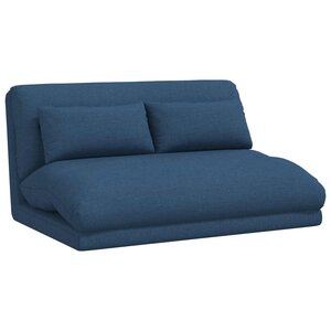 vidaXL Fauteuil de sol ajustable Bleu Tissu