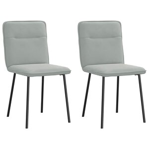 vidaXL Chaises à manger lot de 2 Gris clair Velours