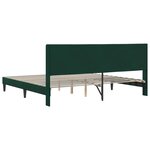 vidaXL Cadre de lit avec tête de lit Vert foncé 180 x 200 cm Velours
