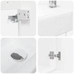 vidaXL Meuble de salle de bain avec robinet Blanc 45 5 x 22 5 x 84 cm