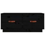 vidaXL Meuble TV Noir 80x34x35 cm Bois de pin massif