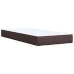 vidaXL Sommier à lattes de lit avec matelas Marron foncé 90x200 cm
