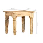 vidaXL Table d'appoint 43 x 43 x 40 cm Bois de manguier massif