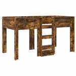 vidaXL Lit Superposé pour Enfants avec stockage Chêne fumé 90 x 200 cm