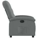 vidaXL Fauteuil inclinable électrique Gris foncé Tissu