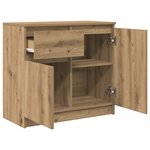 vidaXL Buffet avec tiroir chêne artisanal 71x35x65 cm bois ingénierie