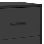 vidaXL Buffet noir 35 5x35x76 cm bois d'ingénierie et métal