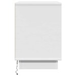 vidaXL Cabinets de chevet avec LED 2 Pièces Blanc 50x34 5x50 cm
