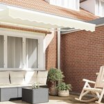 vidaXL Bande de auvent Crème 2.3 x 0.2 m Toile