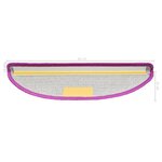 vidaXL Tapis d'escalier 15 Pièces violet 65x21x4 cm