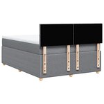 vidaXL Sommier à lattes de lit avec matelas Gris clair 140x190cm Tissu