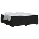 vidaXL Cadre de lit avec matelas Noir 200 x 200 cm tissu