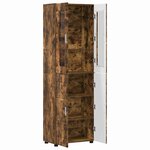 vidaXL Haut Armoire avec étagère FLORIN Chêne fumé 60 x 35 x 182 cm