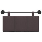 vidaXL Tête de lit suspendue Marron foncé tissu