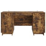 vidaXL Bureau Chêne fumé Bois d'ingénierie 142 5 x 50 x 75 cm